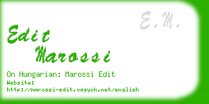 edit marossi business card